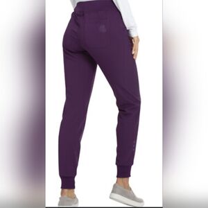 HeartSoul Purple/Eggplant Jogger Scrub Pants, L
